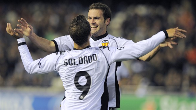 Both Juan Mata and Roberto Soldado have relocated to the Premier League. (UEFA)