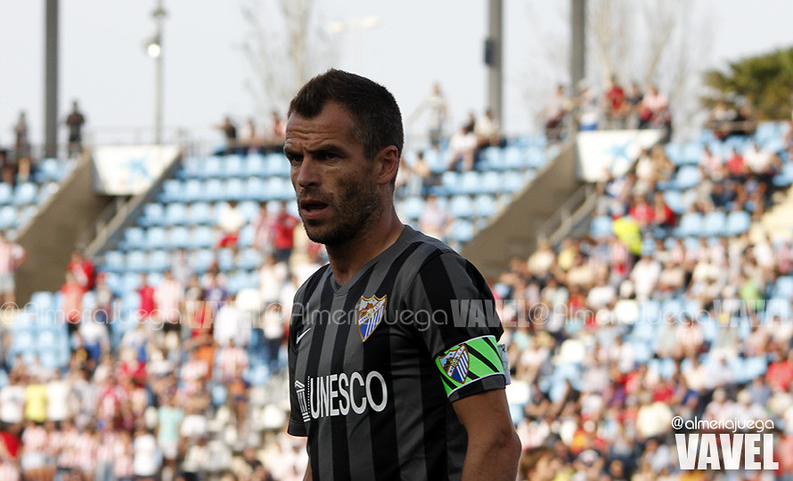 Duda es uno de los capitanes del Málaga CF (Foto: @almeríajuega)