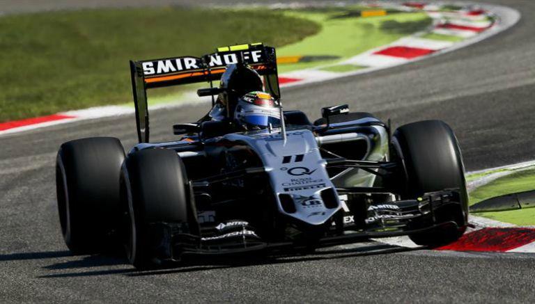 Sergio Pérez durante el Gran Premio de Italia | Fuente: record.com.mx