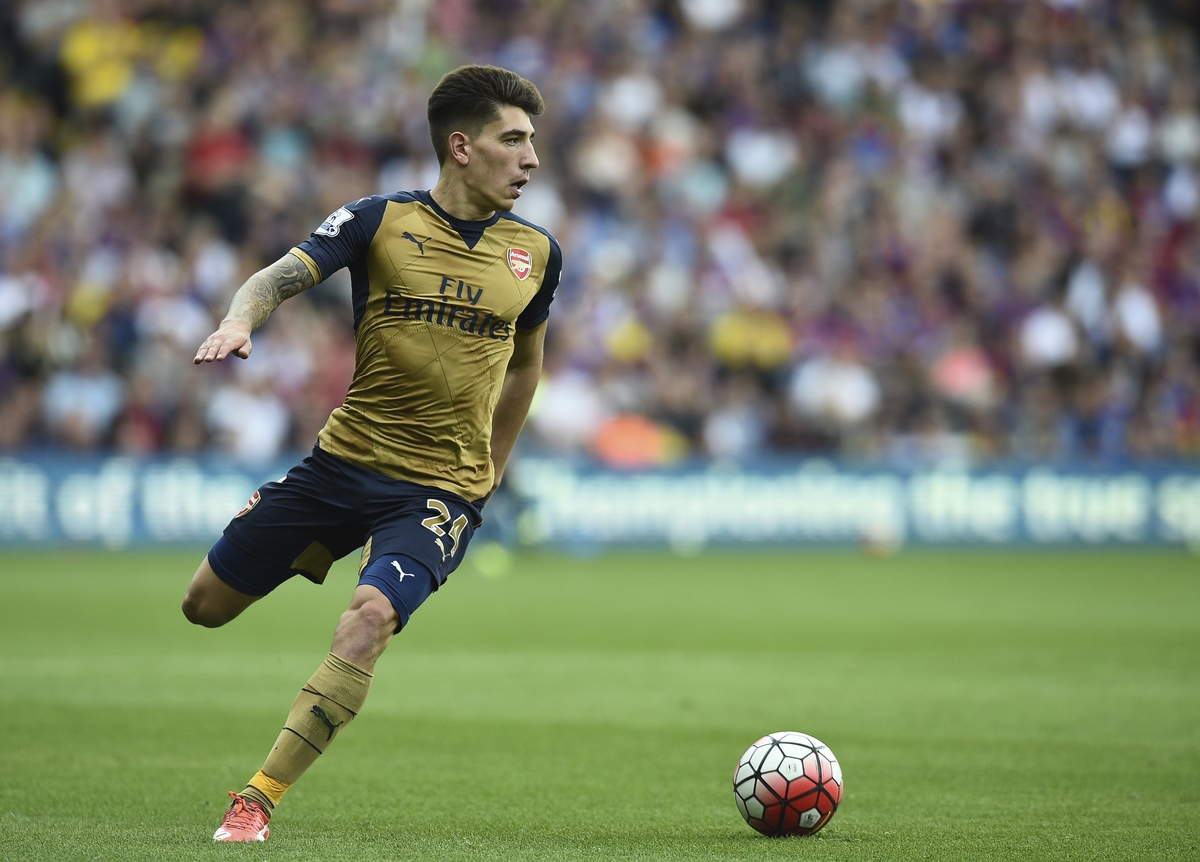 Hector Bellerin representing Arsenal at Crystal Palace.