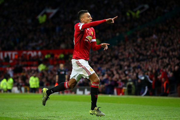 Lingard celebrates his goal (photo: yahoo)