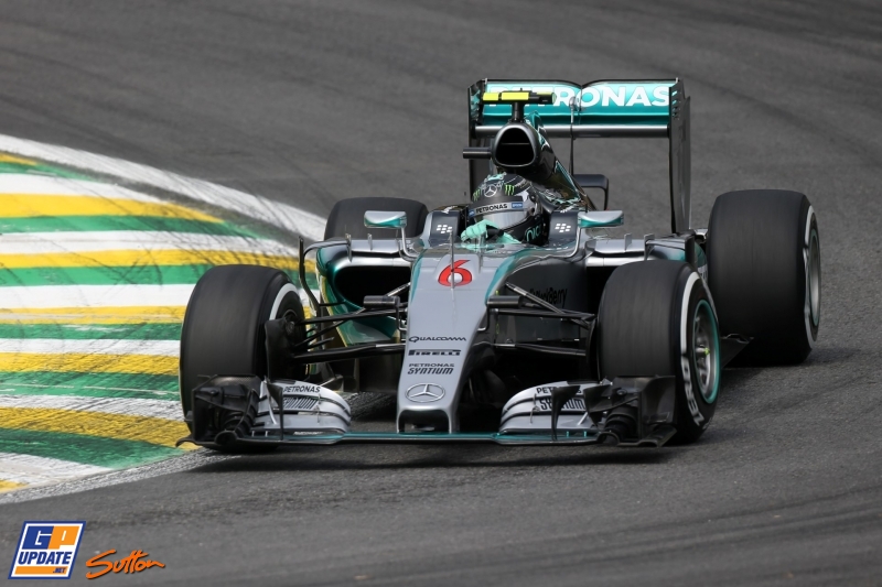 Nico Rosberg en los libres del GP de Brasil 2015.
