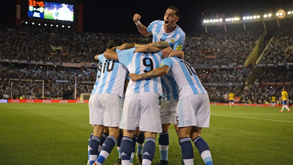 Argentina celebraba el primer gol del encuentro.
