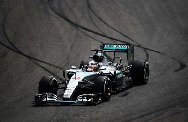 Lewis Hamilton, durante el GP de Brasil 2015.