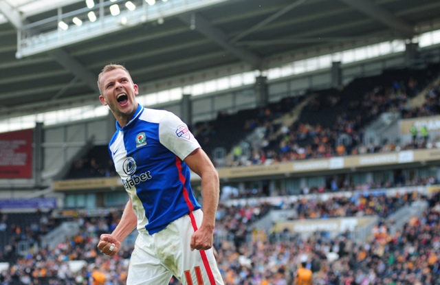 Jordan Rhodes, has scored eight goals in fourteen games this term - can Lambert keep him though?