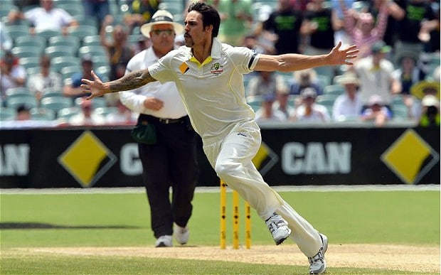 Mitchell Johnson ripped through England in the 2013-14 Ashes Series down under (image via: telegraph)