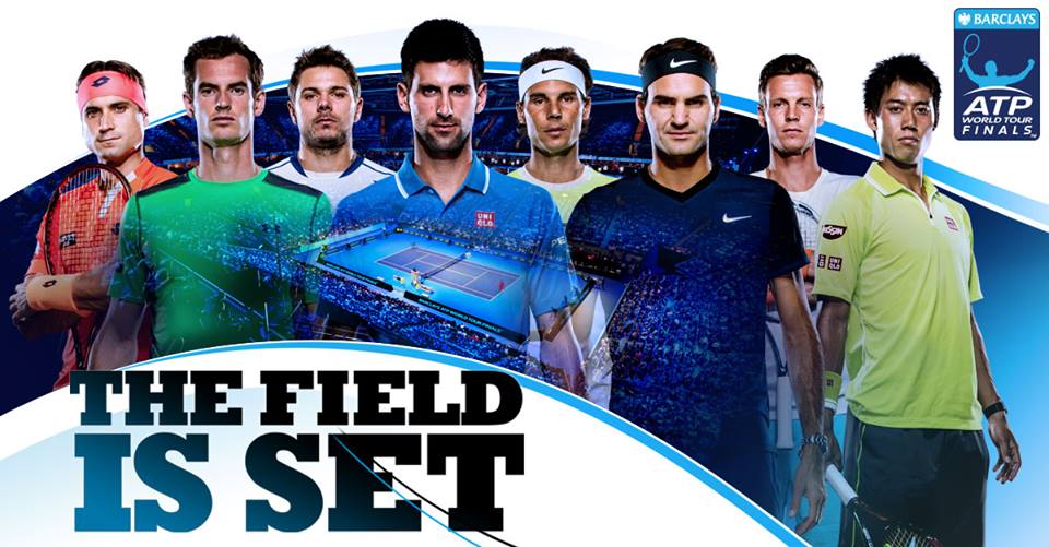 Ferrer, Murray, Wawrinka, Djokovic, Federer, Nadal, Berdych e Nishikori, em ordem (Foto: ATP World Tour)