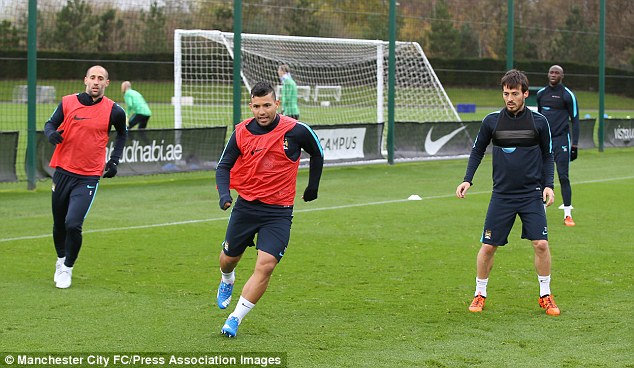 Aguero returned to training this past week, ahead of their clash with Liverpool 