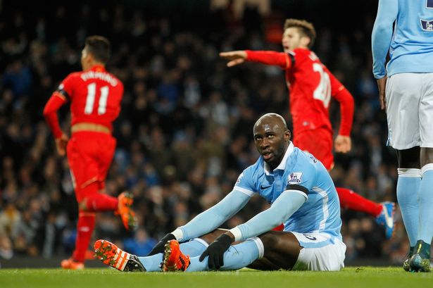 Eliaquim Mangala (pictured, on ground) looks on in dismay as Liverpool strike again 