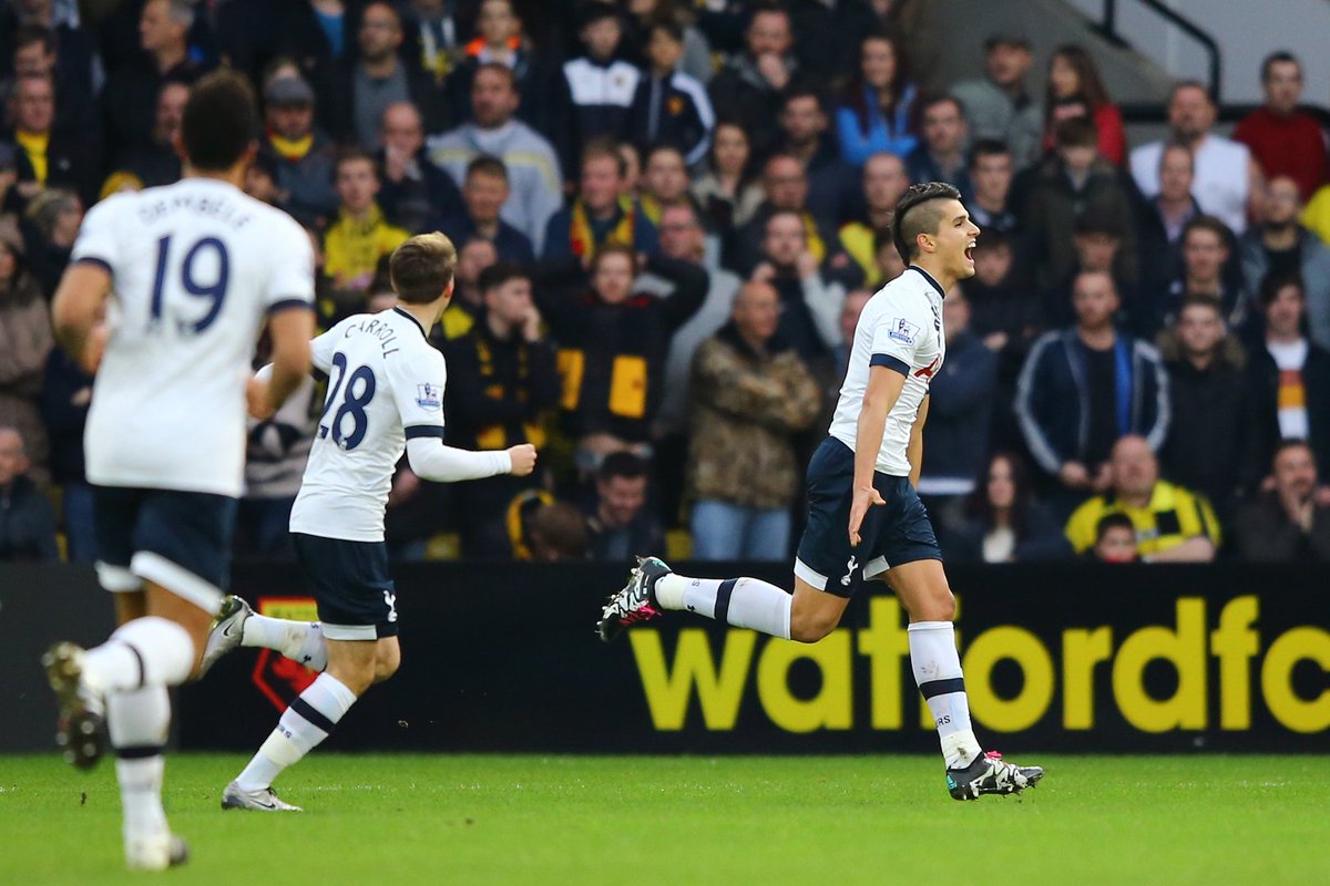 Lamela celebra el primer tanto del partido. Vía: Tottenham Hotspur