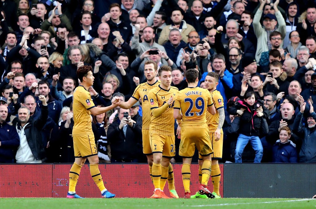 El Tottenham festejaba uno de los tantos de Kane. Vía: Tottenham Hotspur
