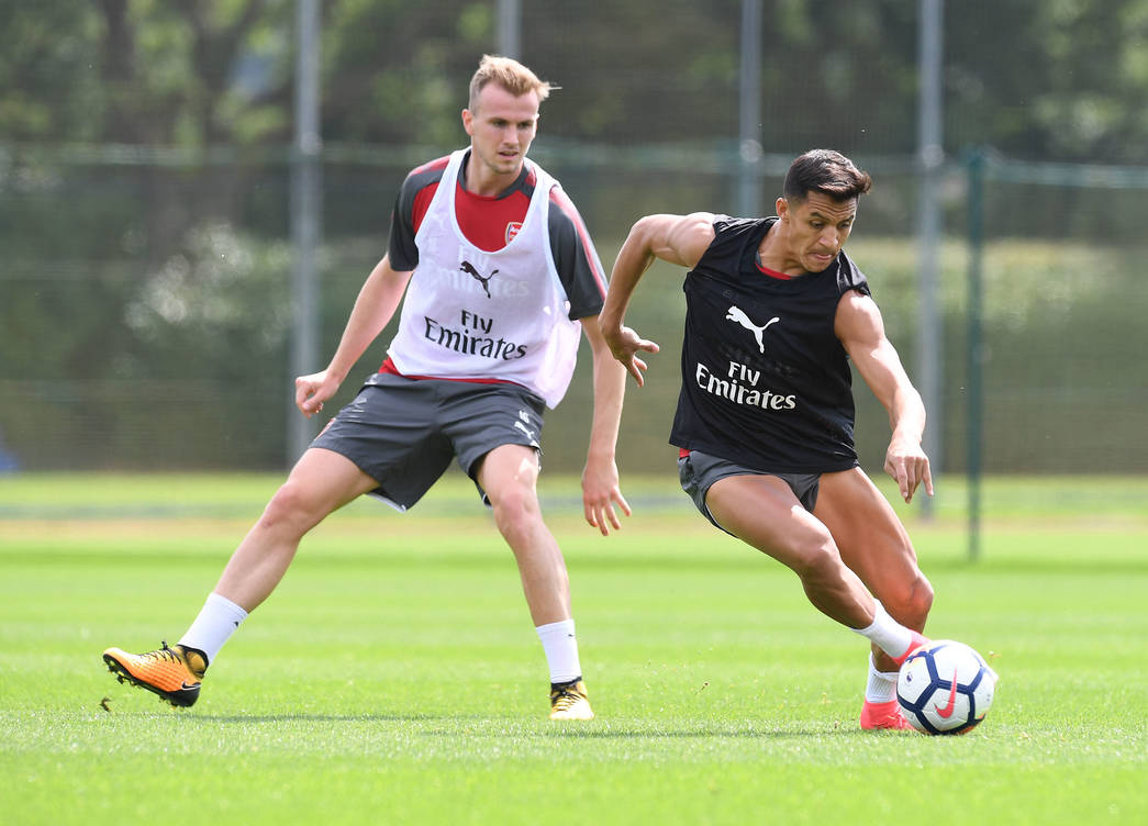 Alexis Sánchez durante un entrenamiento | Fotografía: Arsenal