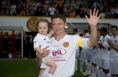 Stephen Craigan being recognised for his efforts at his testimonial last summer