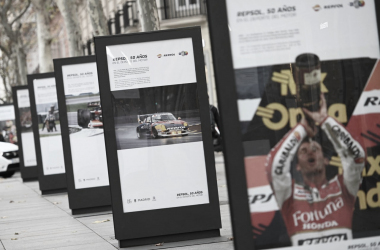 Exposición fotográfica en Madrid por los 50 años de Repsol en el mundo del motor