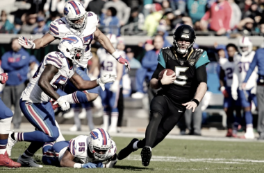 2018 NFL Playoffs: Blake Bortles&#039; touchdown leads Jacksonville Jaguars in defensive battle against the Buffalo Bills