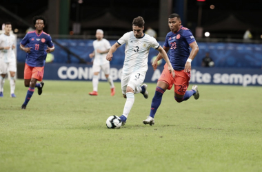 Derrota en el debut de la Copa América frente a Colombia
