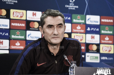 Ernesto Valverde: "Vemos que el penalti que hace Busquets no lo es y el último sobre Piqué sí"