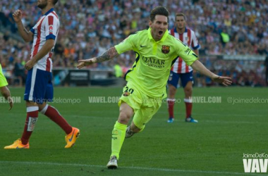 Messi corona al Barça en el Calderón
