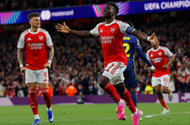 L'esultanza del capitano dell'Arsenal per il gol vittoria/ The Guardian.