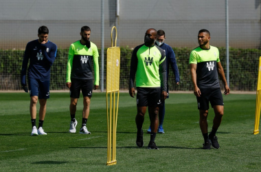 Rui Silva, Germán, Neva y Vallejo, bajas en el último entrenamiento del Granada CF