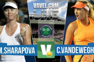 Score Maria Sharapova - Coco Vandeweghe Wimbledon 2015 (2-1)