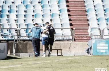 El zaragocista Jorge Pombo, lesionado de gravedad