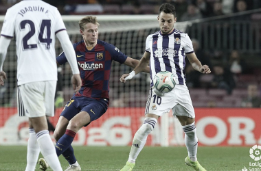 El Real Valladolid no puede con el poderío ofensivo del Barcelona