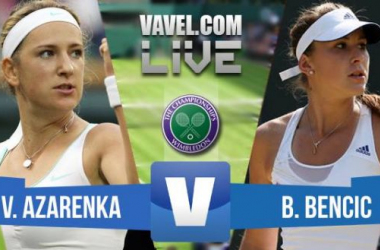 Score Victoria Azarenka - Belinda Bencic In 2015 Wimbledon Fourth Round (2-0)