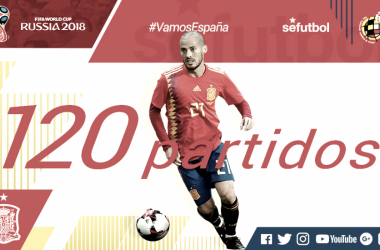 David Silva cumple 120 partidos con la Selección Española