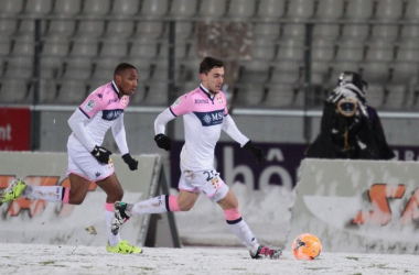 Le match a été arrêté 25 minutes en raison de fortes chutes de neige sur Annecy. Facebook Evian Thonon Gaillard