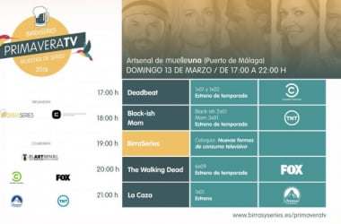 BirraSeries Málaga presenta la muestra televisiva PrimaveraTV en Muelle Uno