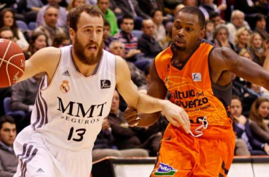 Resultado Real Madrid Baloncesto - Valencia Basket en la Liga Endesa 2014 (105-110)