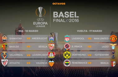 Sorteados los octavos de final de la UEFA Europa League