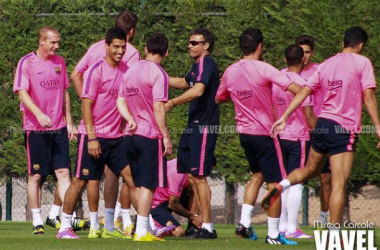 Entrenamiento preparando la Supercopa de Catalunya