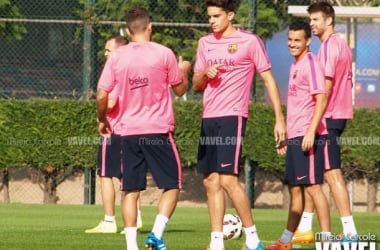 Entrenamiento después de medirse al Eibar