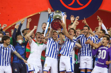 Illarramendi y Oyarzabal alzan al cielo de Sevilla el título de la temporada 2020/2021
