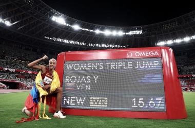 Yulimar Rojas, récord mundial y campeona olímpica