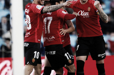 El Mallorca celebrando un gol/ Fuente: LaLiga