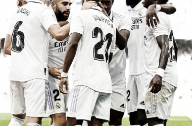 El Real Madrid celebrando uno de los goles/ Fuente: Real Madrid&nbsp;