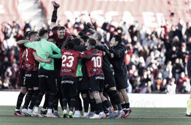 El Mallorca celebrado la victoria/Fuente: RCD Mallorca&nbsp;