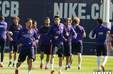 Último ensayo antes de la Final de Copa