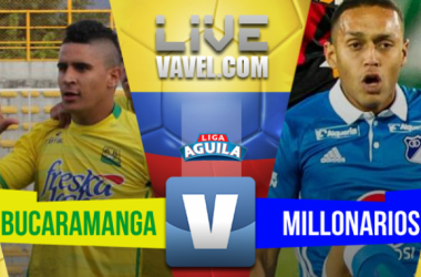 Resultado Bucaramanga vs Millonarios en Liga Aguila 2017-I (2-2)