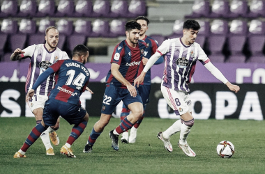El Real Valladolid, goleado ante el Levante en octavos de Copa del Rey