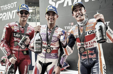 Ganadores de la sprint del Gran Premio de India/ Fuente: Ducati Lenovo