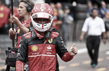 Leclerc festejando la pole | Foto: Fórmula 1