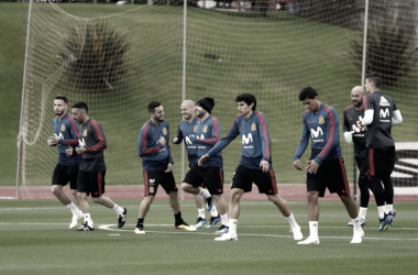 Primer entrenamiento de La Roja