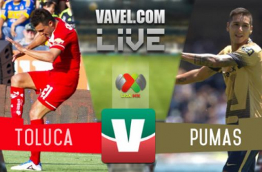Resultado Toluca - Pumas en Liga MX 2015 (2-1)
