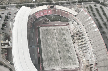 Vista del estadio desde el aire&nbsp; foto: Jaume morey