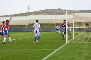 Dopi ha marcado el gol que ha dado la victoria al Recreativo de Huelva | Foto: Recreativo de Huelva