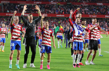 Jugadores del Granada celebran el ascenso | Foto: LaLiga